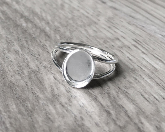 Breastmilk Keepsake - Double Band Oval Ring