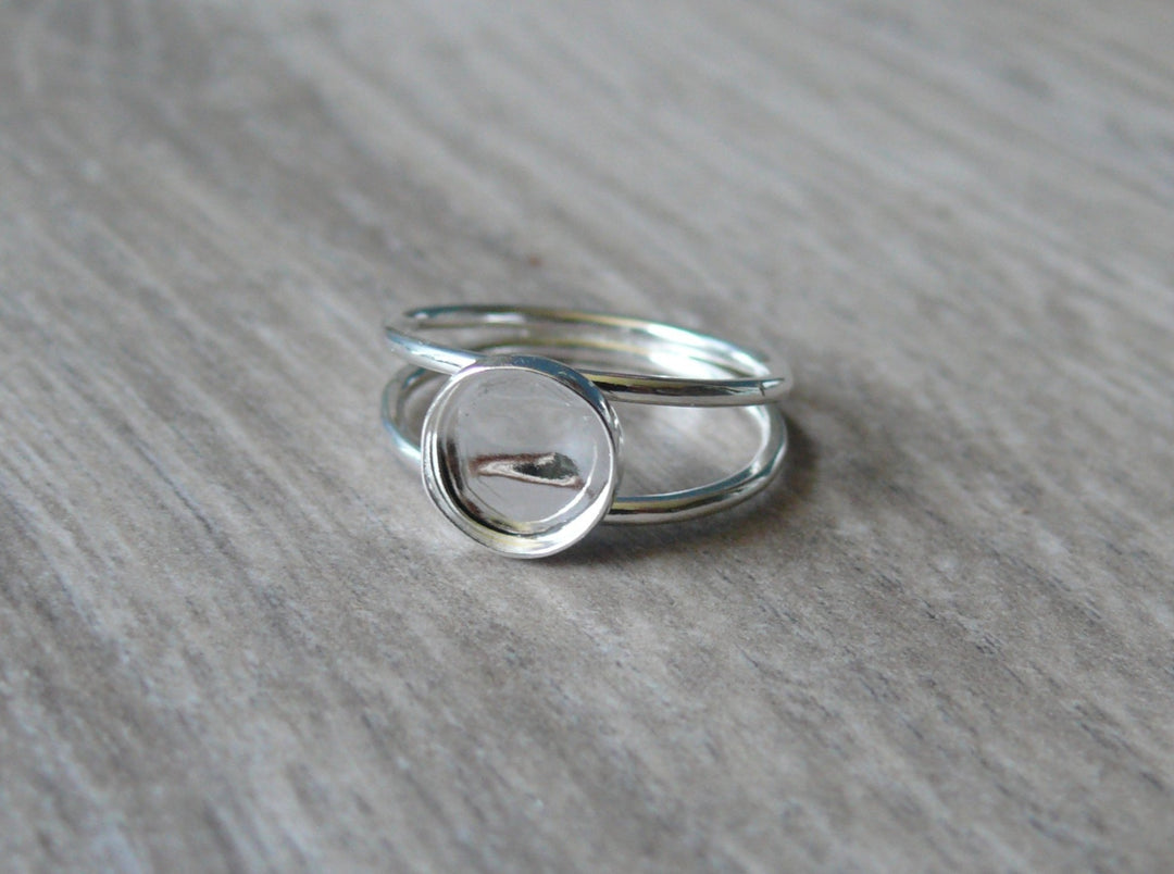 Breastmilk Keepsake - Double Band Round Ring