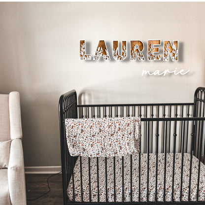 Custom Nursery Sign - Floral