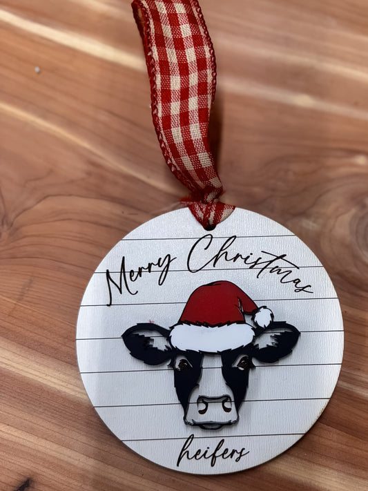 Merry Christmas Heifers- Ornament