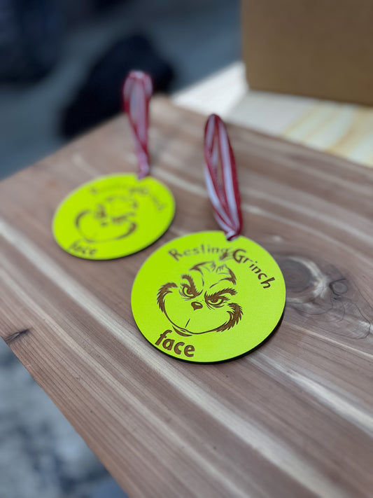 Resting Grinch Face - Ornament
