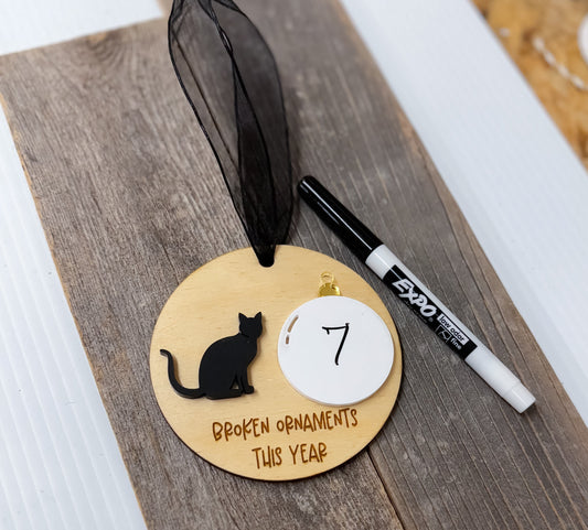 Cat Broken Ornament Counter