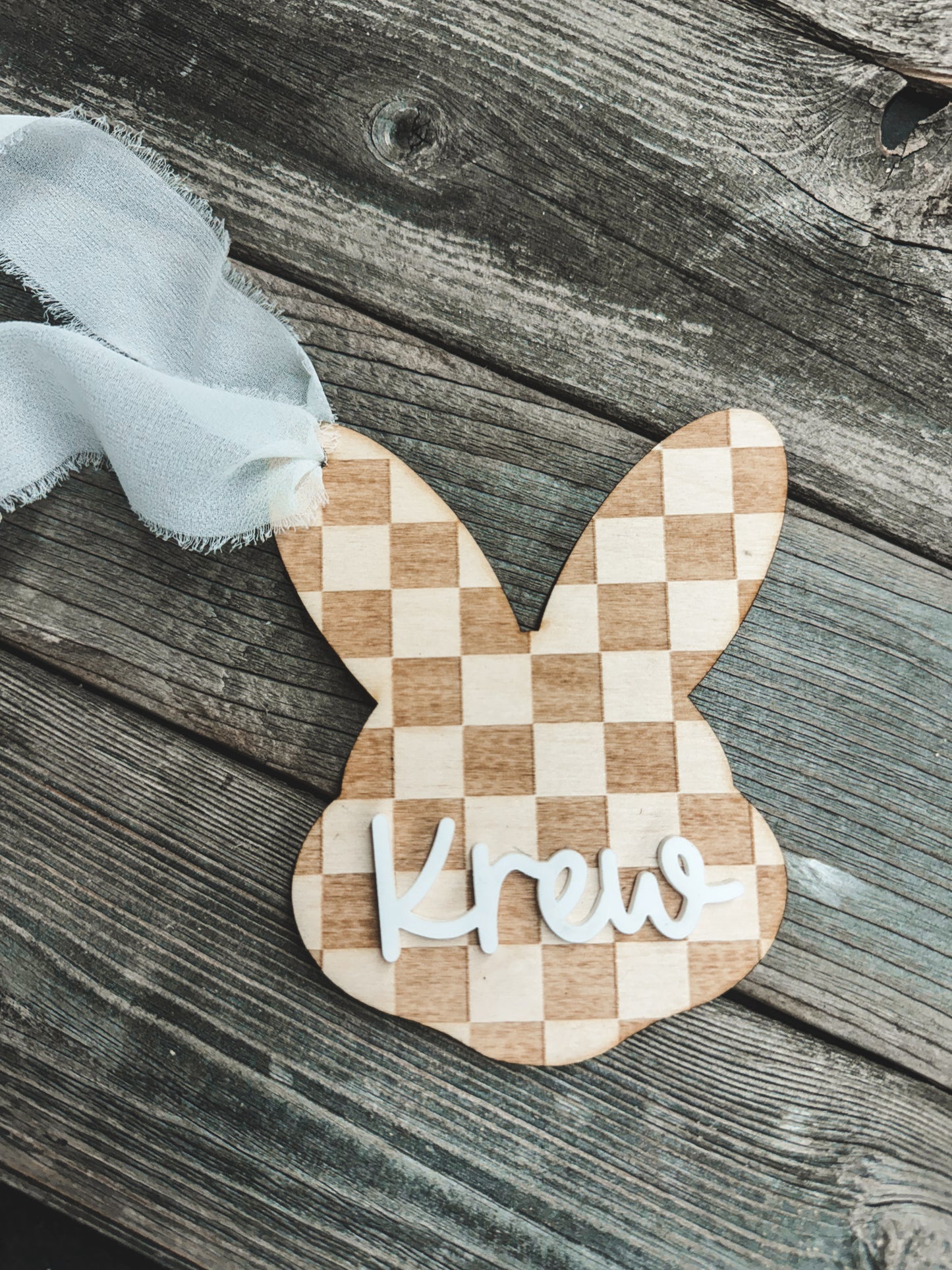 Checkered Bunny Head - DIGITAL DOWNLOAD