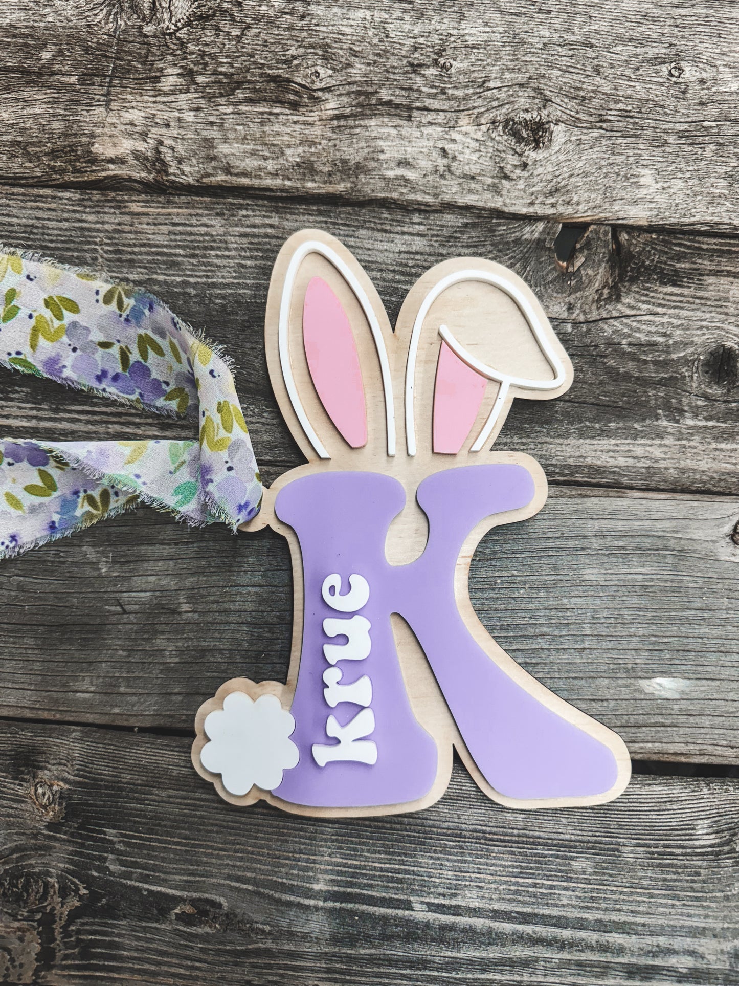Retro Initial Bunny- DIGITAL DOWNLOAD