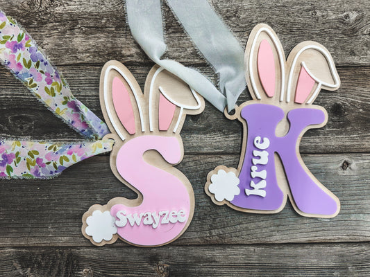 Retro Initial Bunny- DIGITAL DOWNLOAD
