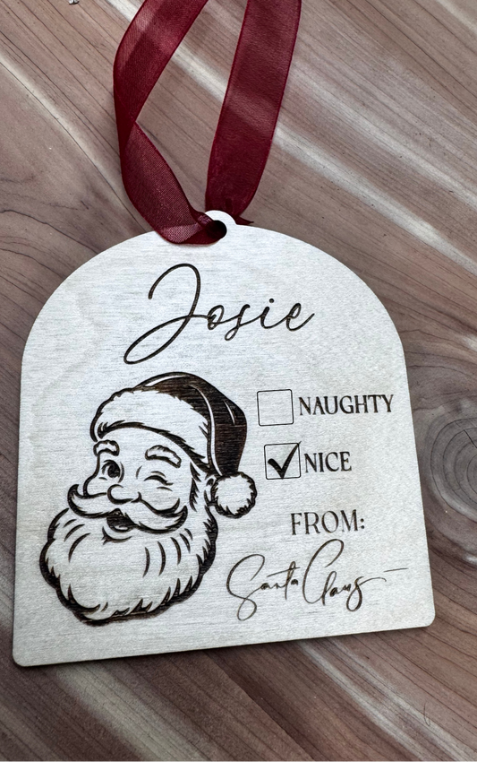Naughty / Nice List - Ornament